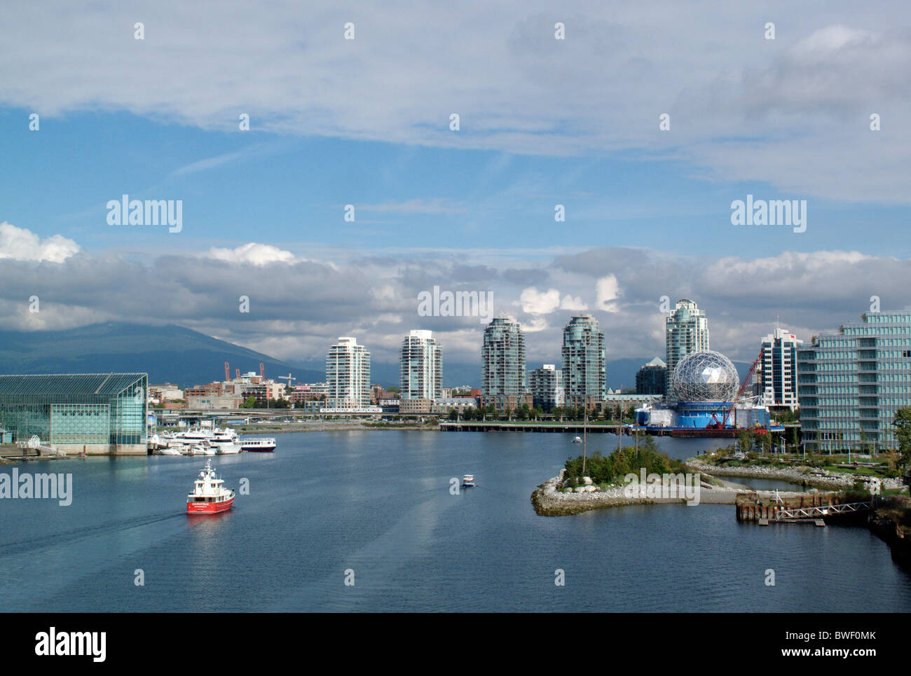 Le front de False Creek à Vancouver en Colombie-Britannique, Canada Banque D'Images