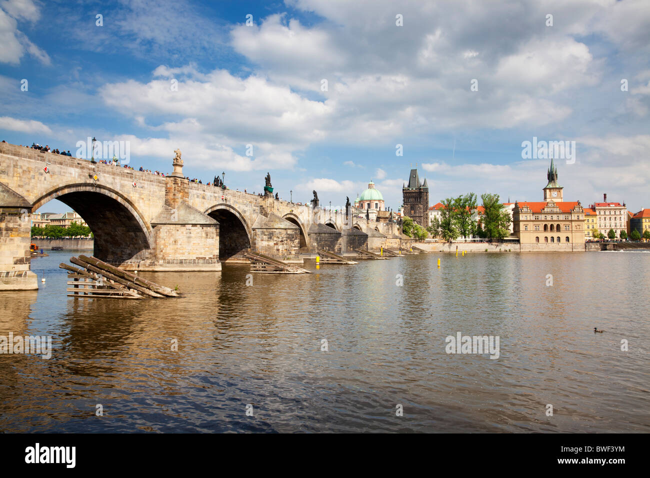 Le Pont Charles, Prague République Tchèque Banque D'Images