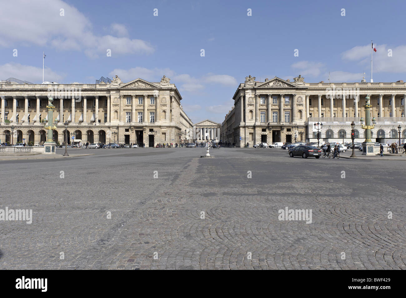 Place de la Concorde Hôtel Crillon eglise de la Madeleine Banque D'Images