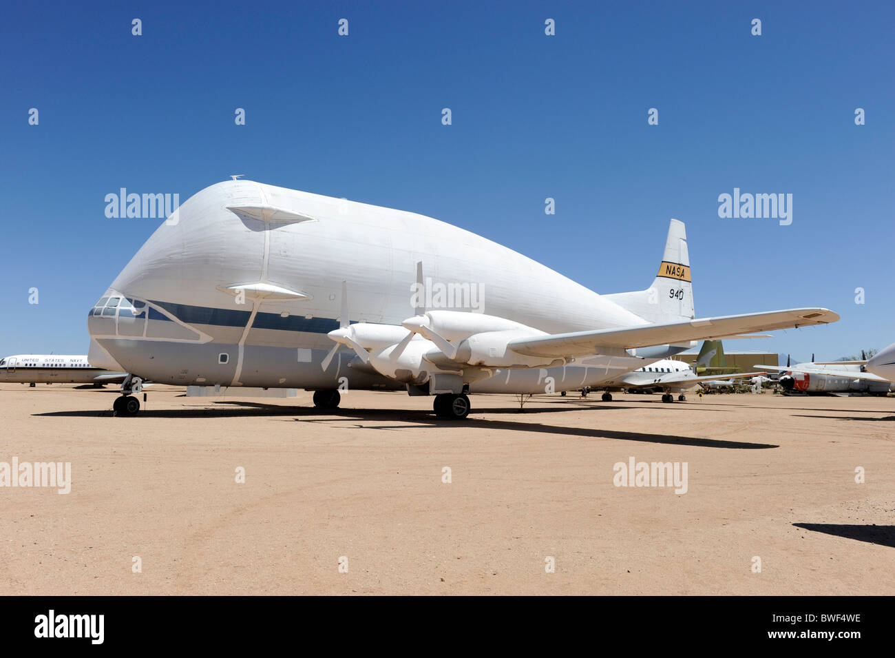 Pima Air & Space Museum Tuscon Arizona NASA Aero Spacelines 377G Super Guppy 1966-1994 Banque D'Images