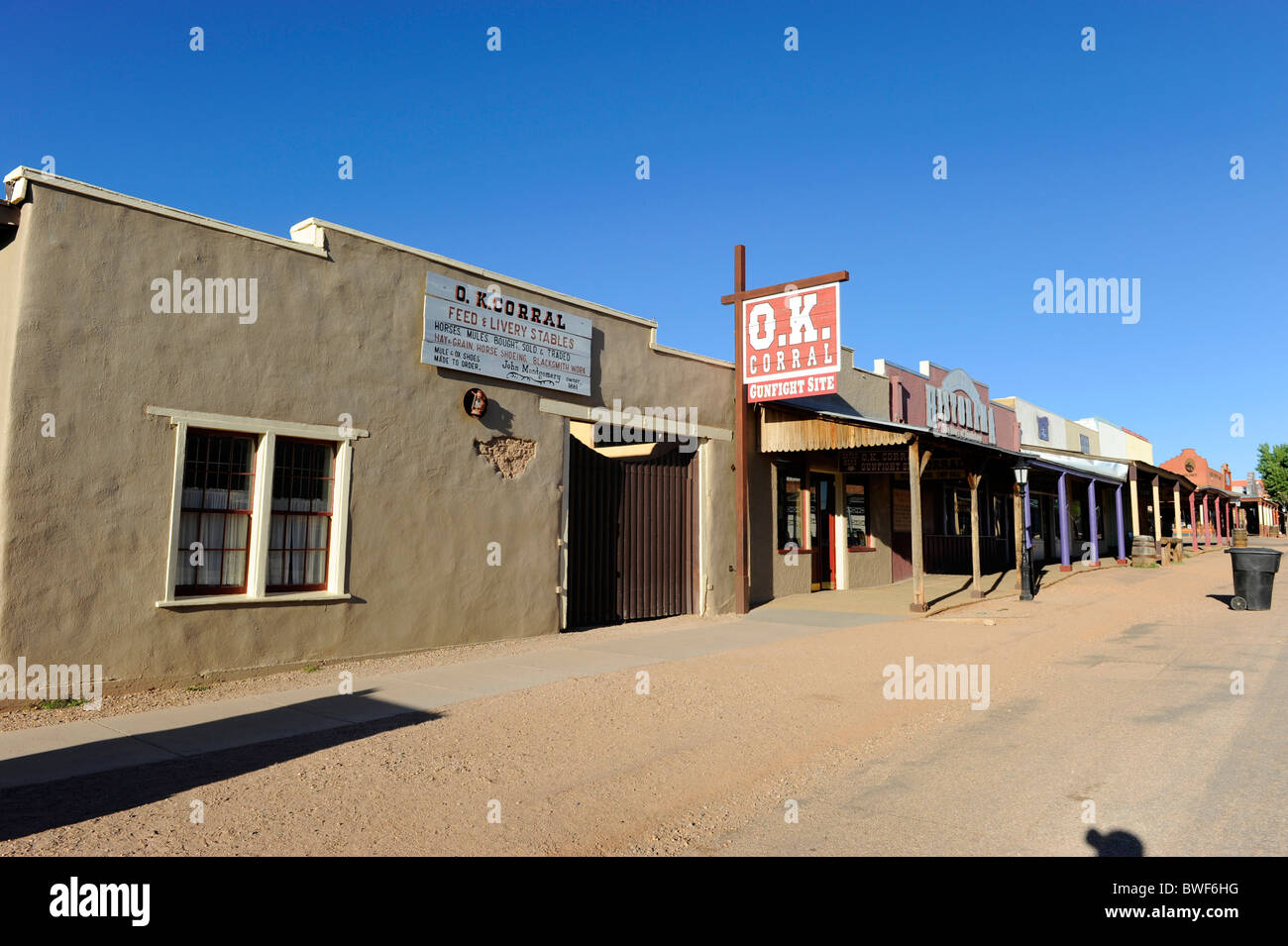 OK Corral Gunfight Tombstone Arizona Site Banque D'Images