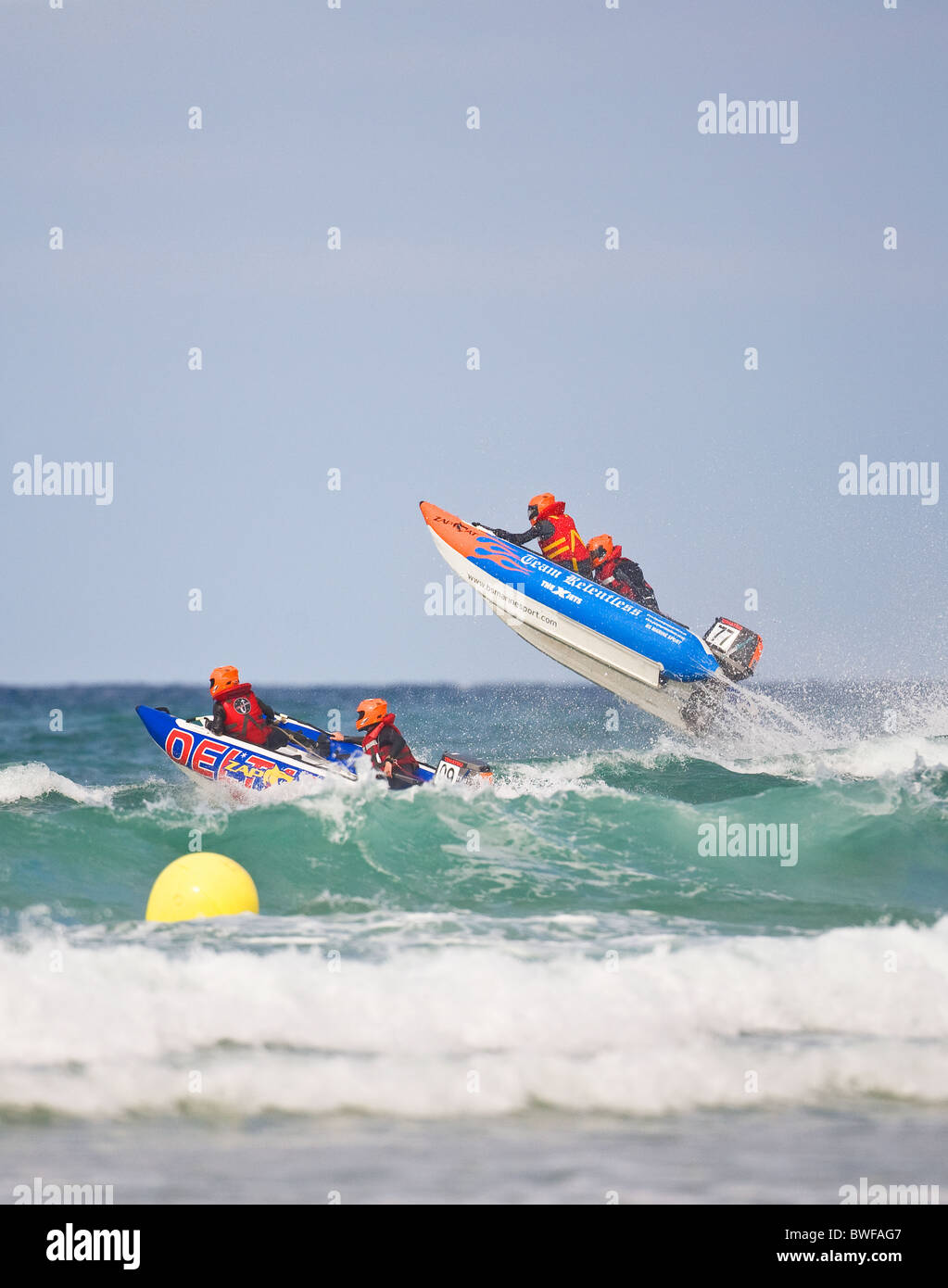 Zapcat Course, Baie de Watergate, Cornwall UK Banque D'Images