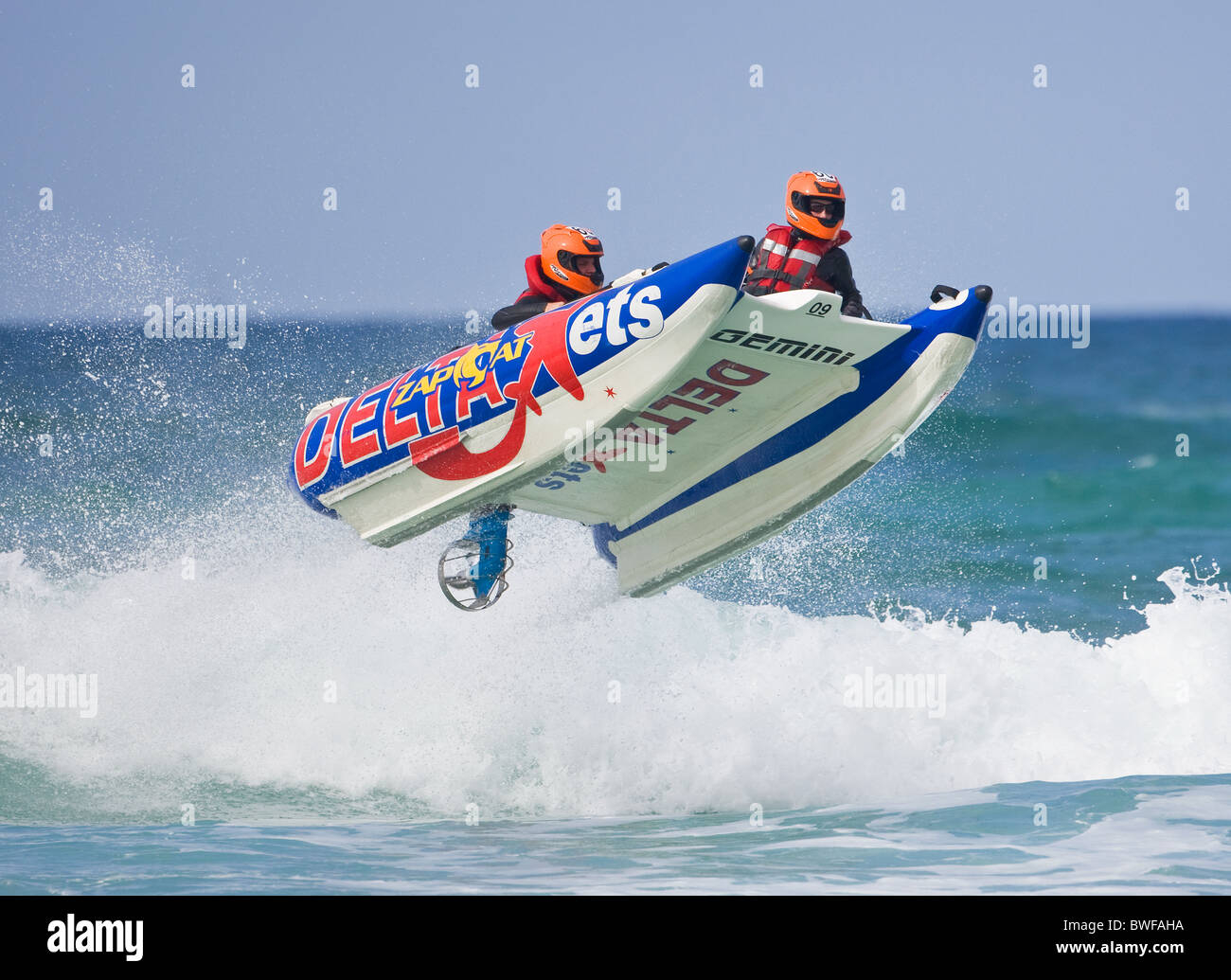 Zapcat Course, Baie de Watergate, Cornwall UK Banque D'Images