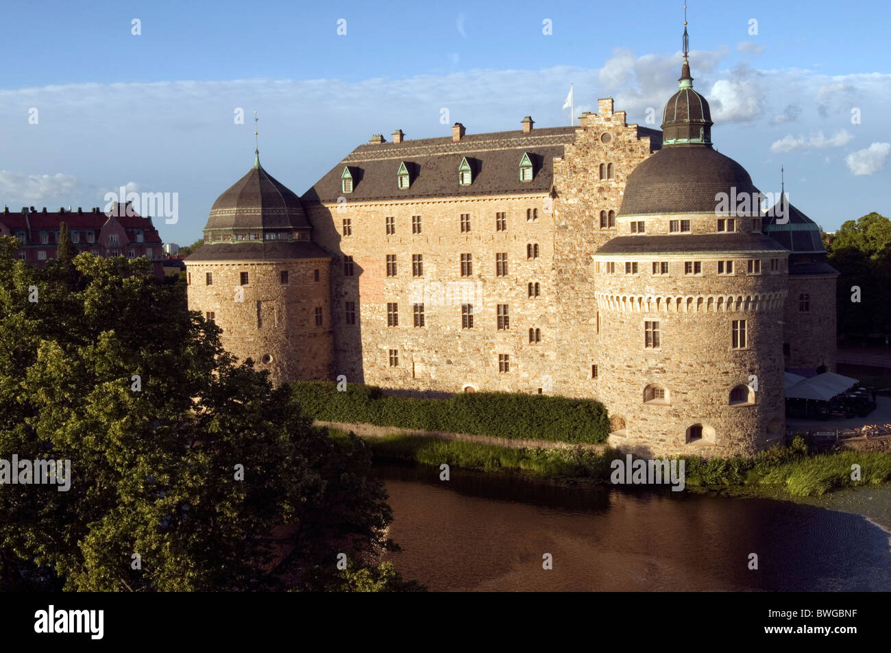 Le Château d''Örebro Suède Närke Svartån river slott châteaux suédois bâtiment historique médiévale fortifiée motes mote bâtiments fort se Banque D'Images