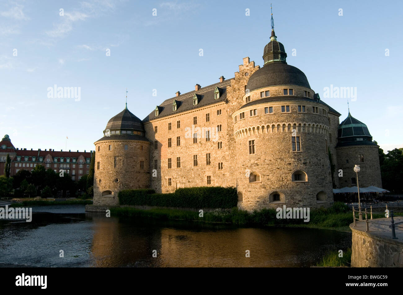 Le Château d''Örebro Suède Närke Svartån river slott châteaux suédois bâtiment historique médiévale fortifiée motes mote bâtiments fort se Banque D'Images