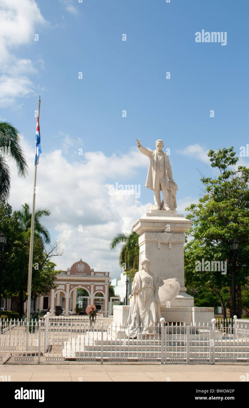 Jose Marti Statue, Parti révolutionnaire cubain Cuba 1892 Banque D'Images