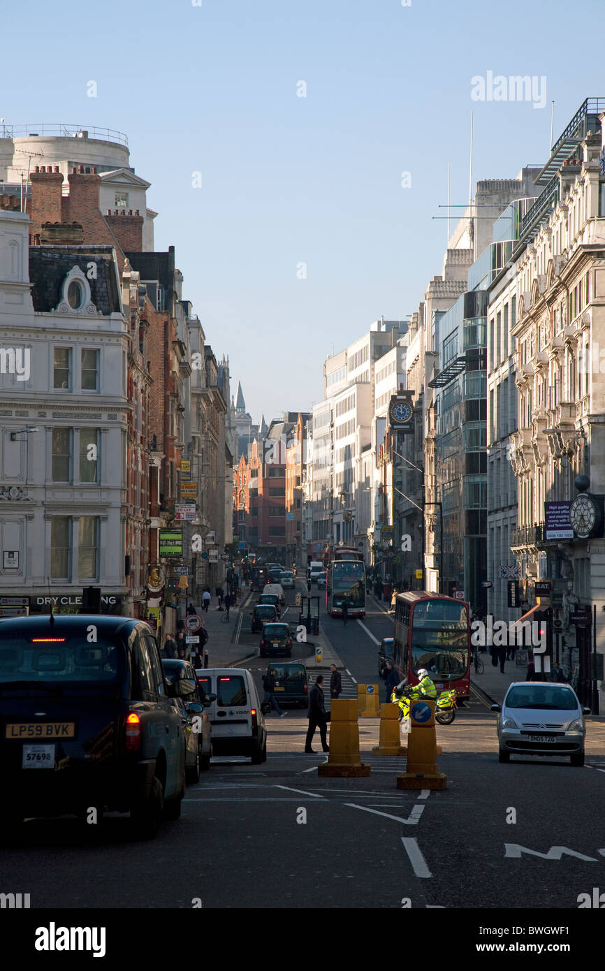 Fleet Street, Londres de Ludgate Hill Banque D'Images