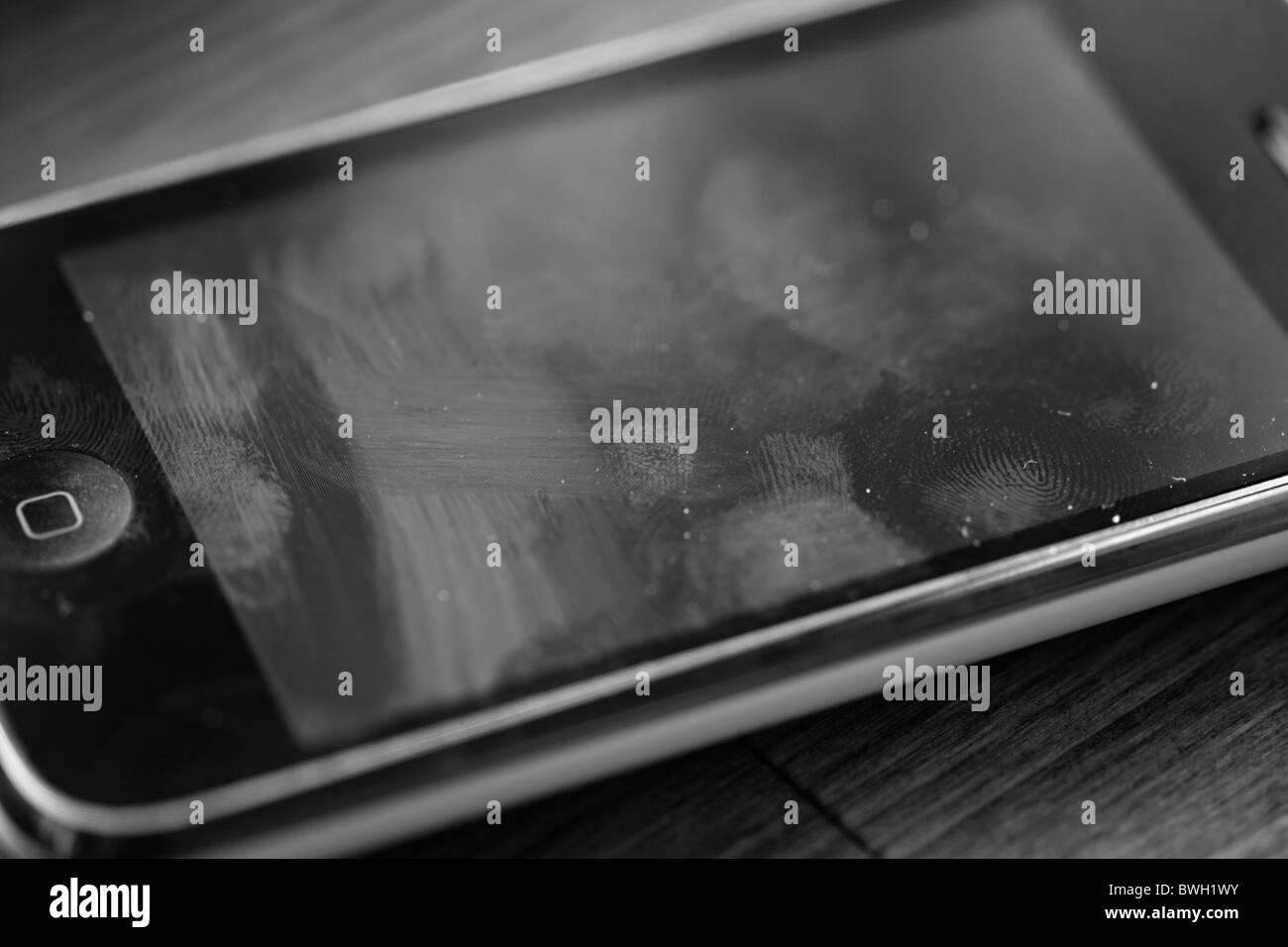 Photographie d'un corps gras l'iPhone. Banque D'Images