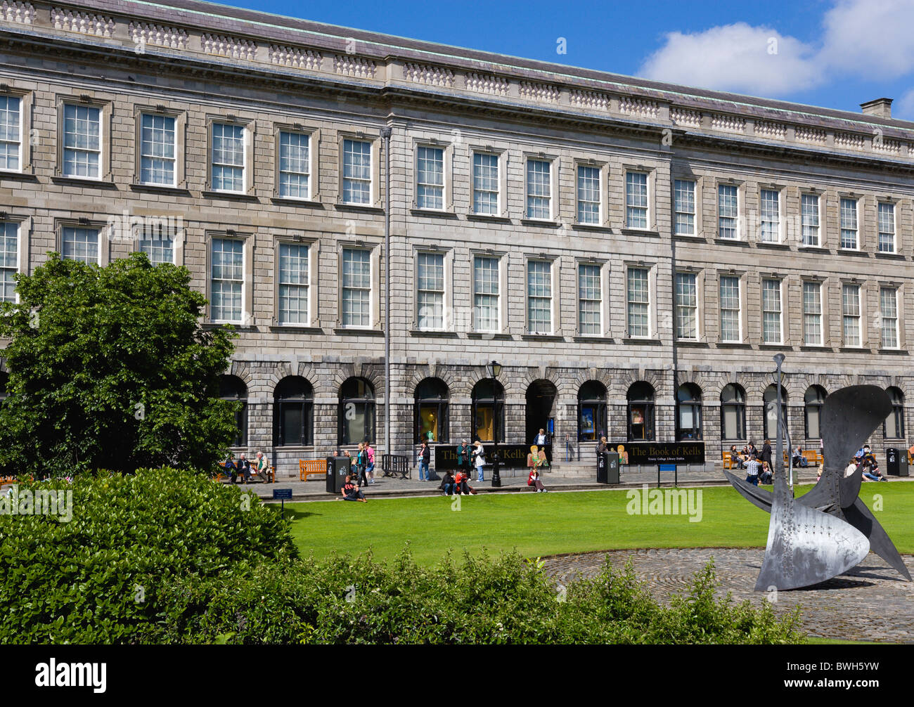 L'Irlande Comté de Dublin Ville Vieille bibliothèque à Trinity College University à Fellows carter carré le Livre de Kells exhibition Banque D'Images