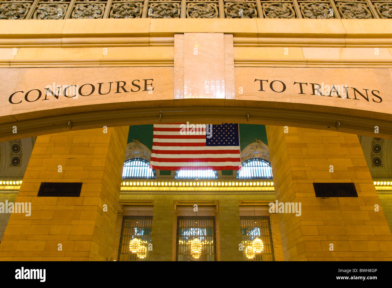 USA New York NYC Manhattan Grand Central Terminal gare entrée du hall principal du Hall Vanderbilt Banque D'Images