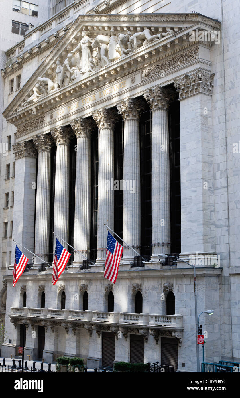 Bâtiment de la bourse de new york Banque de photographies et d’images à