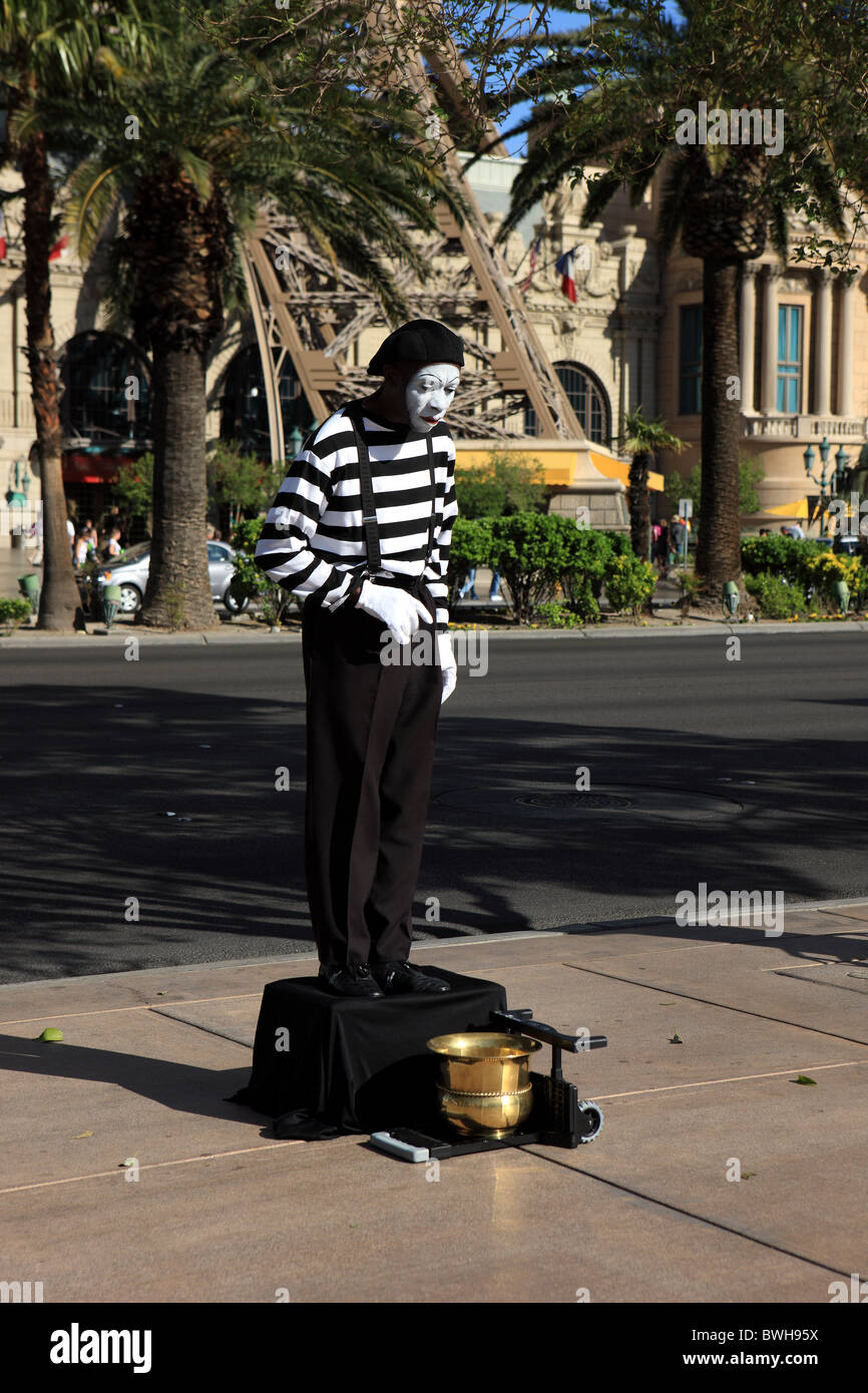 Artiste de rue sur Las Vegas Boulevard Banque D'Images