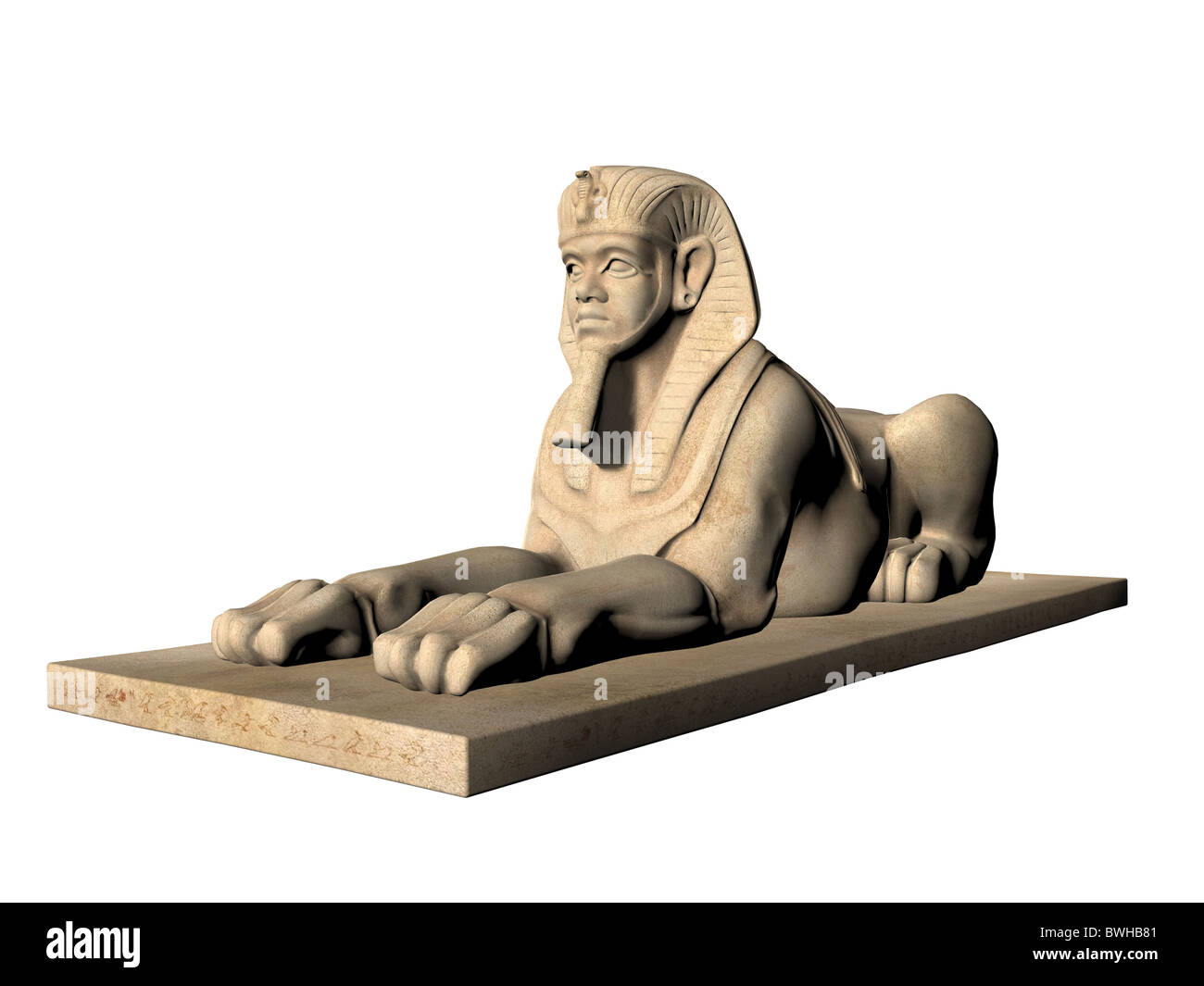 3D illustration de l'antique Sphinx égyptien Banque D'Images