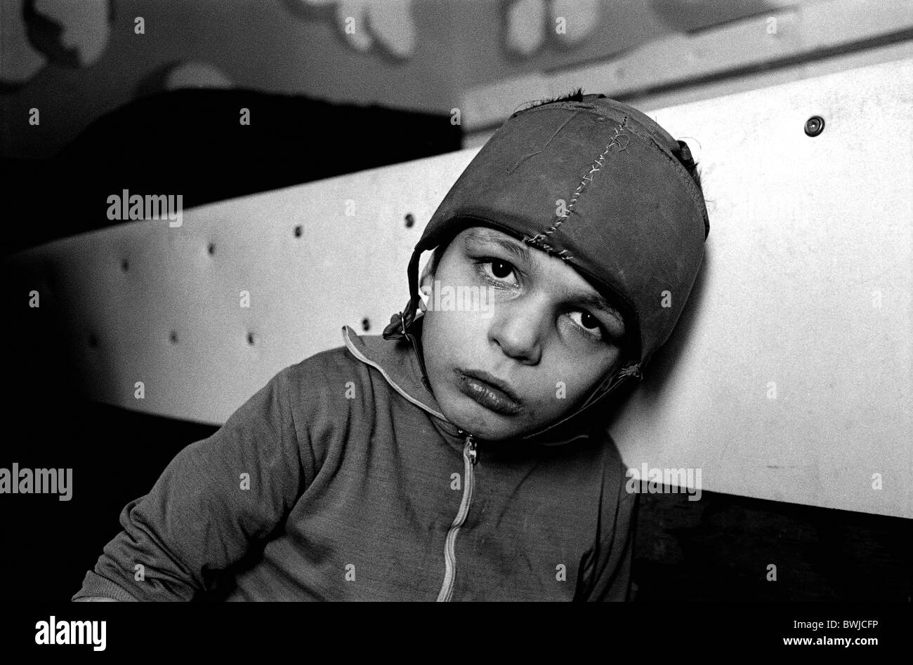 L'Asile Novinki Minsk Belarus. Novinki est un grand d'asile pour les enfants ; la plupart ont des handicaps causés par l'accident de Tchernobyl Banque D'Images