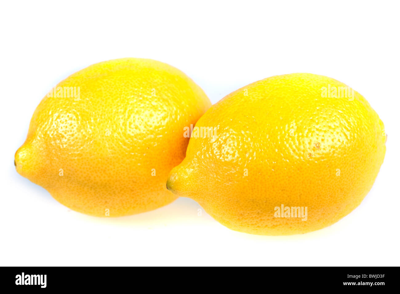 Deux citrons isolated over white Banque D'Images