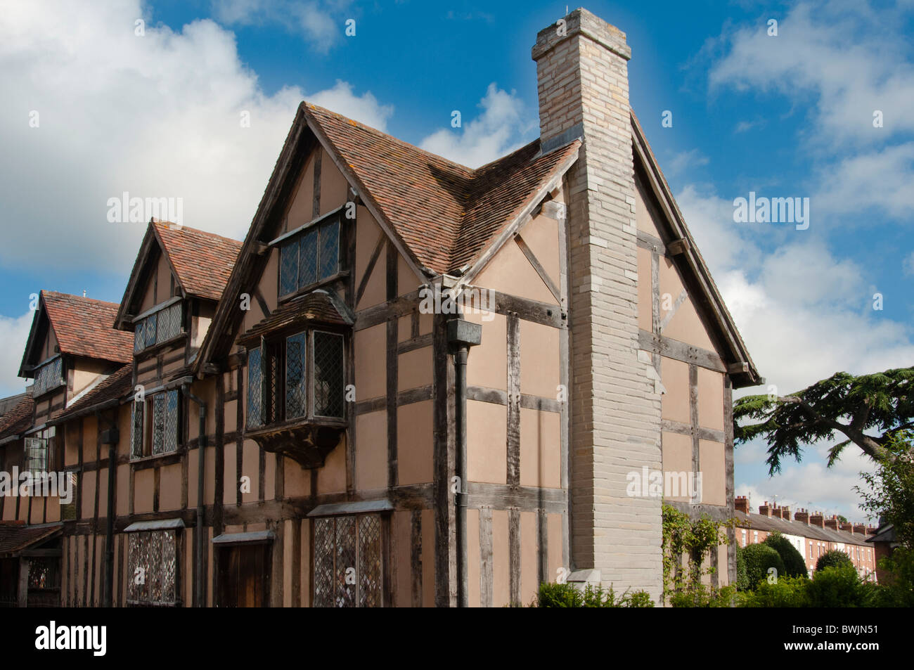 Lieu de naissance de William Shakespeare à Stratford upon Avon, Angleterre. Banque D'Images