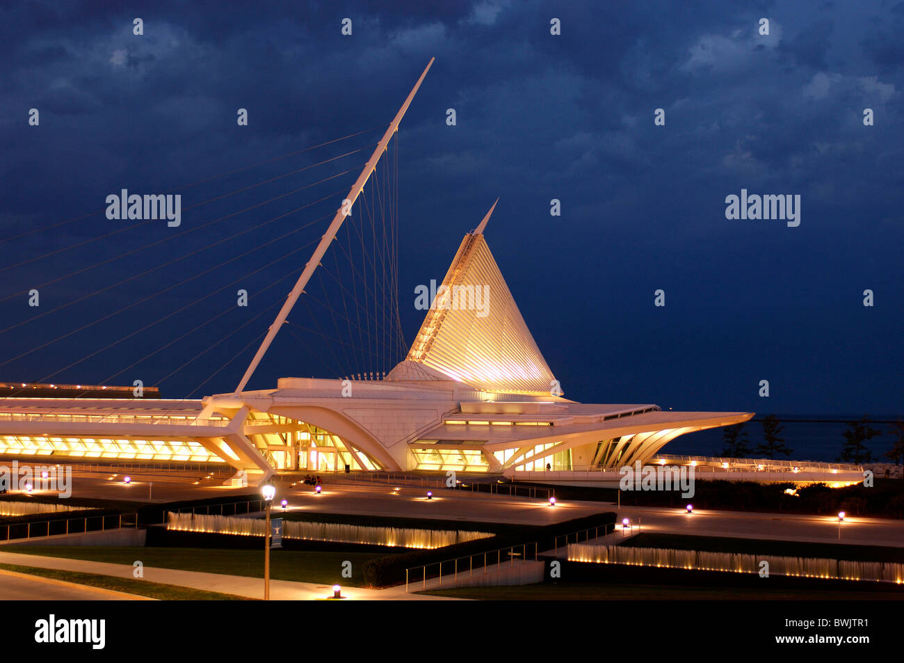 Wisconsin Milwaukee Art Museum Musée d'art de l'architecture du mouleur la construction de Santiago Calatrava à n Banque D'Images