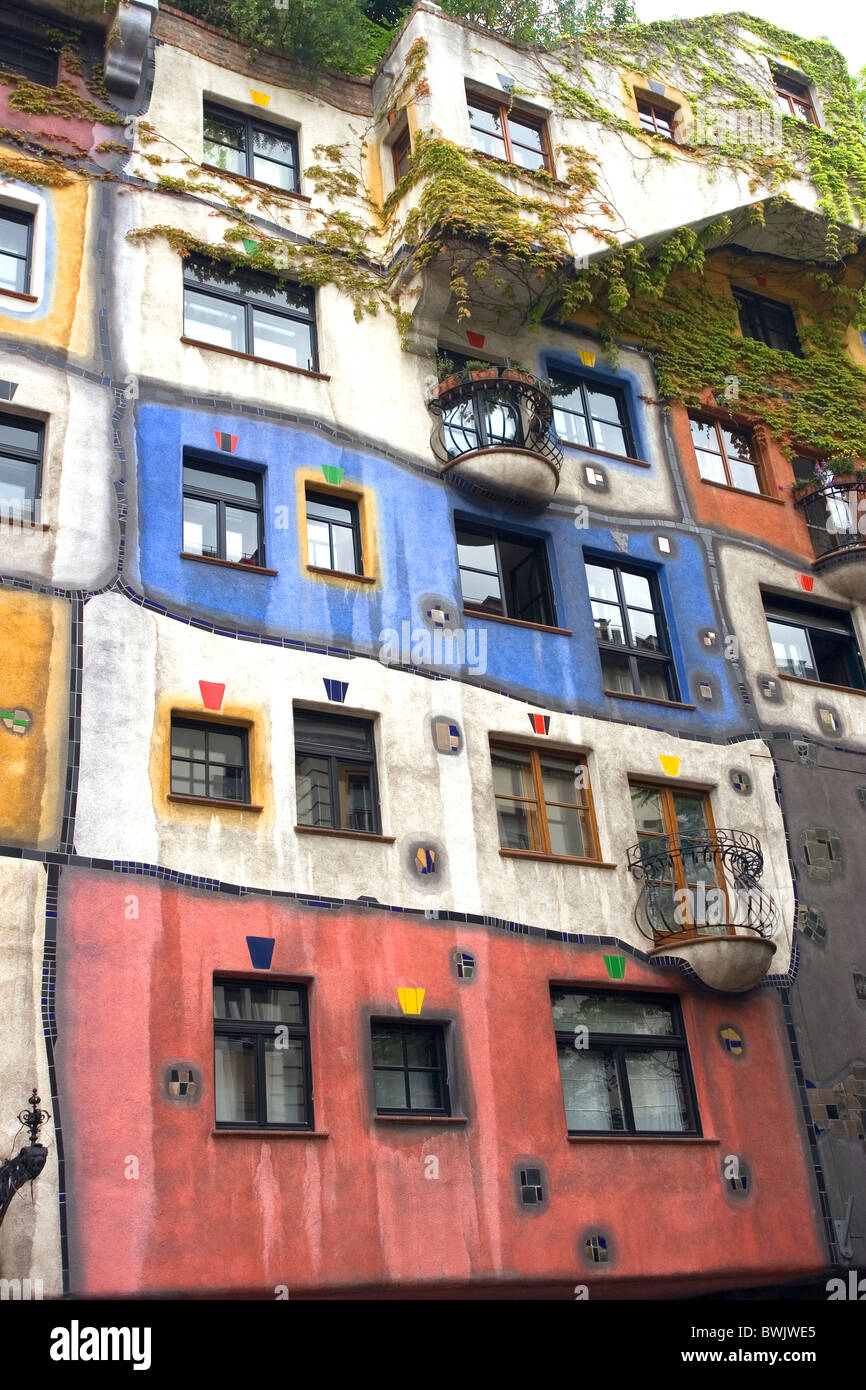 Hundertwasserhaus Vienna / Wien, Österreich Banque D'Images