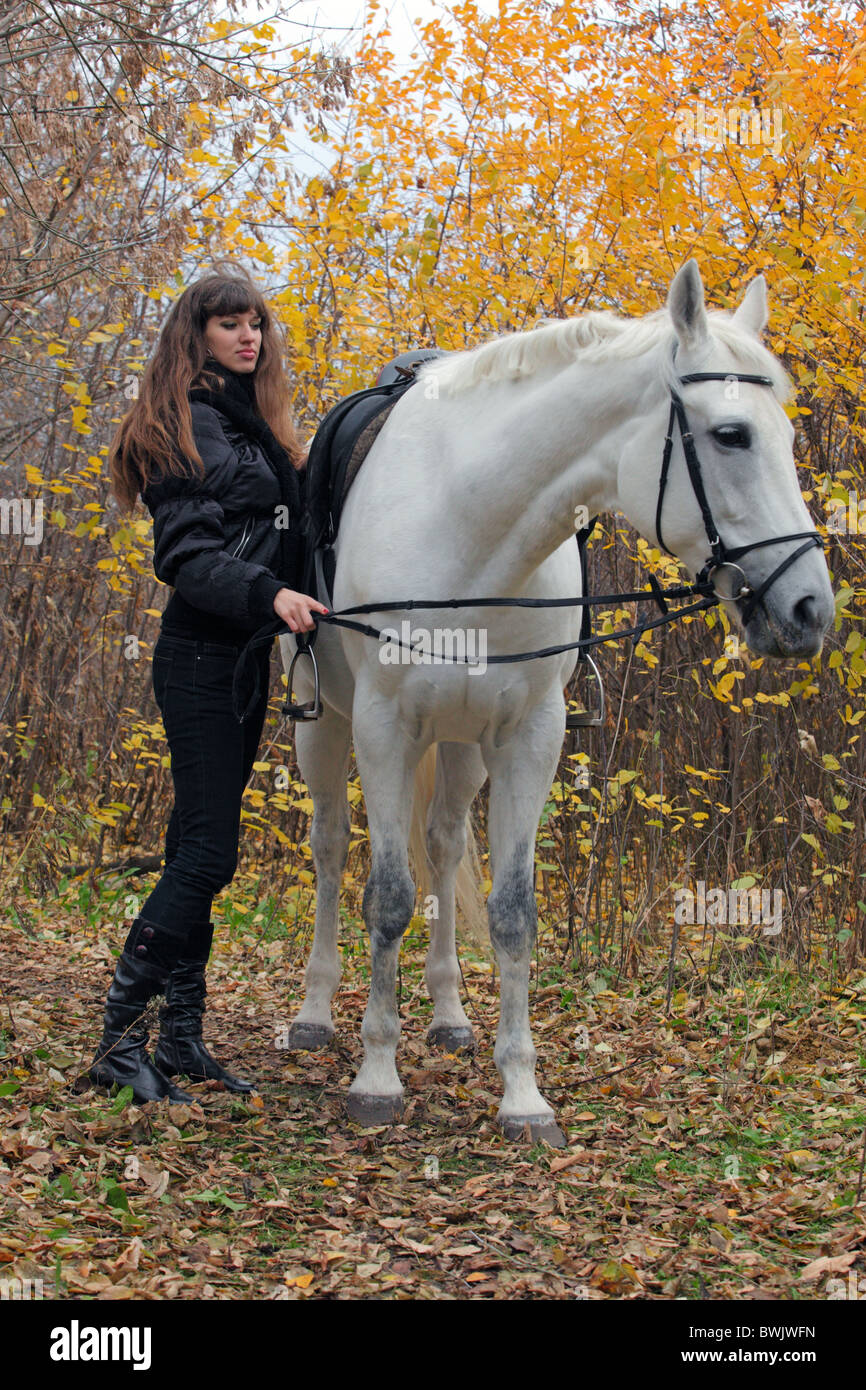 Forest Trail Rider Banque D'Images