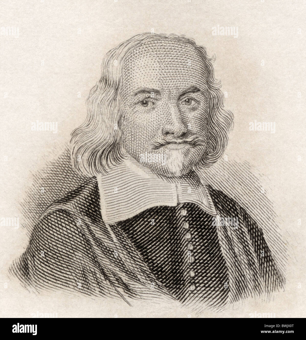 Thomas Hobbes, 1588 à 1679. Philosophe politique anglais. Banque D'Images