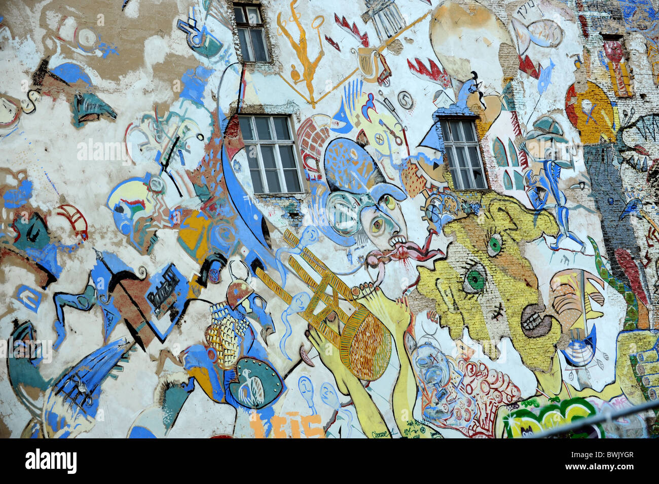 Graffiti Art urbain Berlin Allemagne Deutschland Europe Banque D'Images