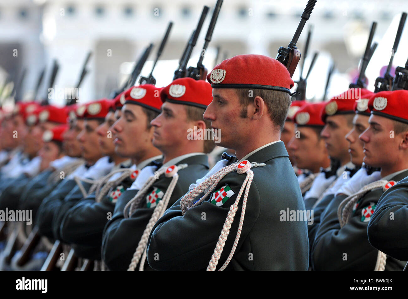 Défilé de soldats autrichiens, Autriche Banque D'Images