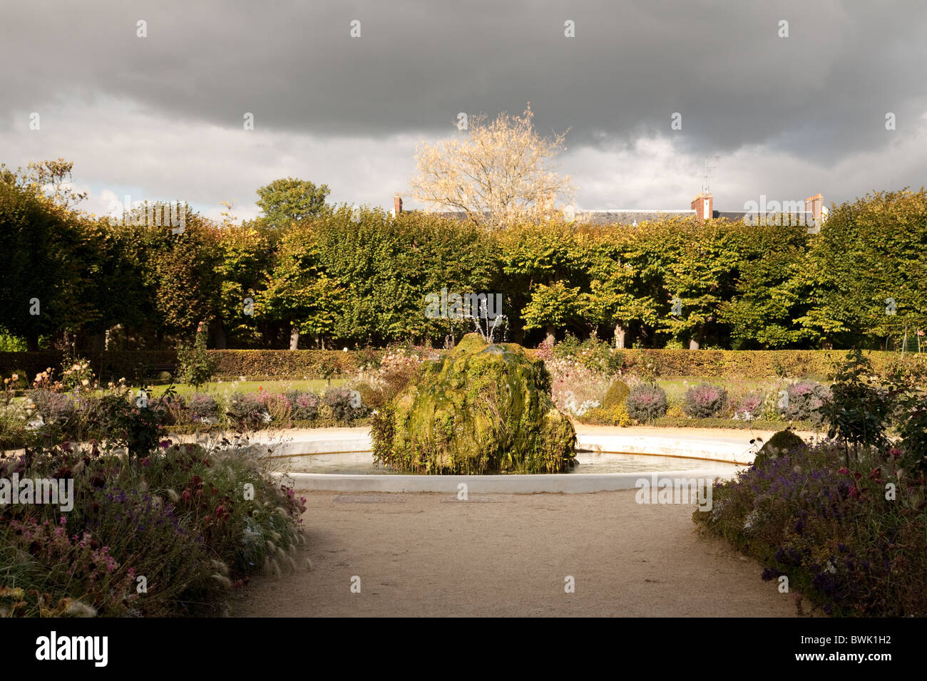 Le Jardin Bossuet (Jardin Bossuet), Meaux, Seine et Marne, France Banque D'Images