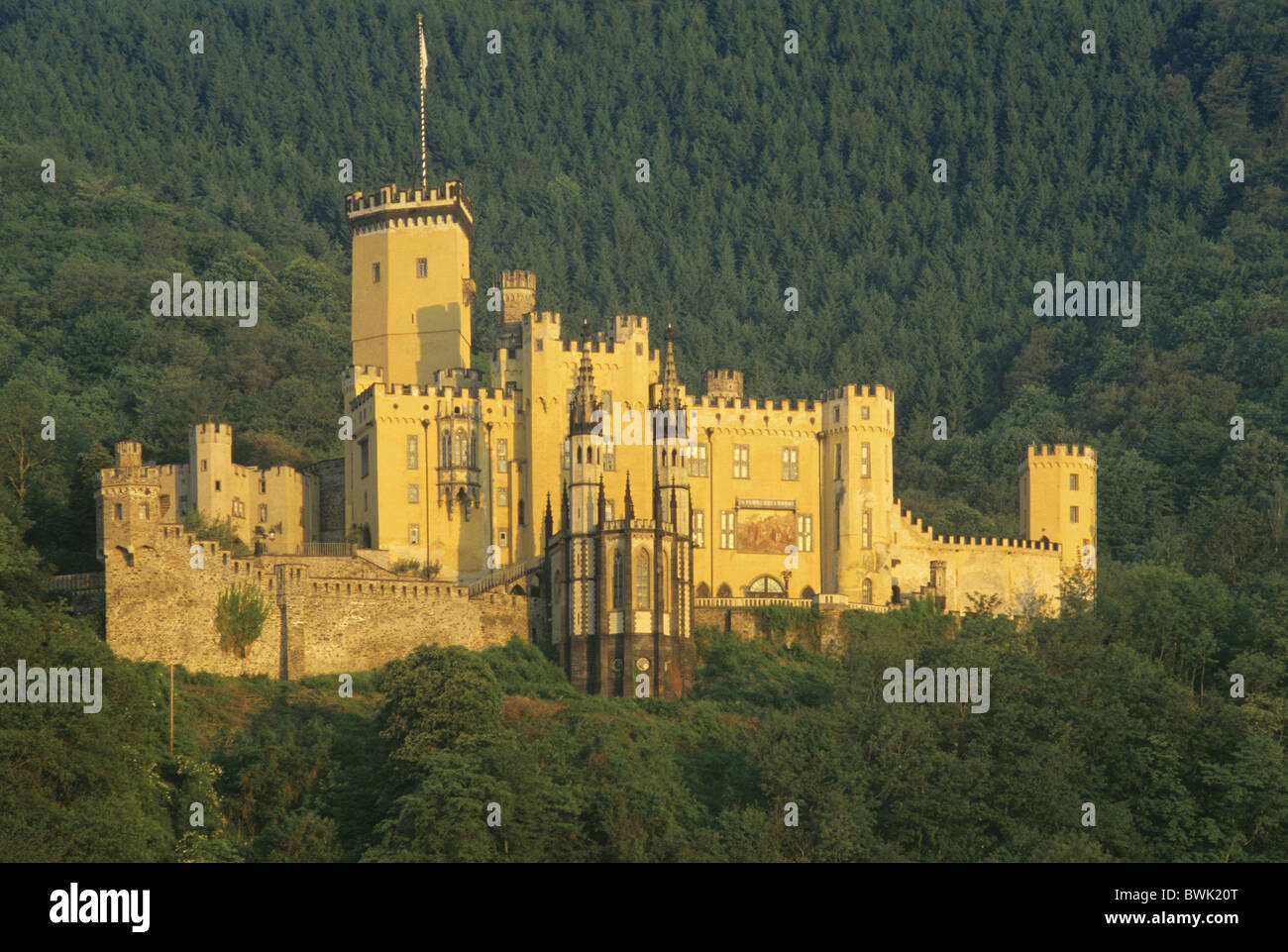Château de Stolzenfels, près de Coblence, Rhin, Rhénanie-Palatinat, Allemagne Banque D'Images
