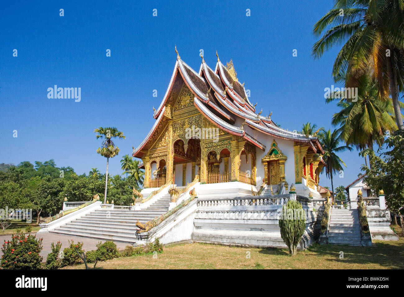 Asie Laos Luang Prabang ville ville du patrimoine culturel mondial de l'UNESCO King town cultural site building bâtime Banque D'Images