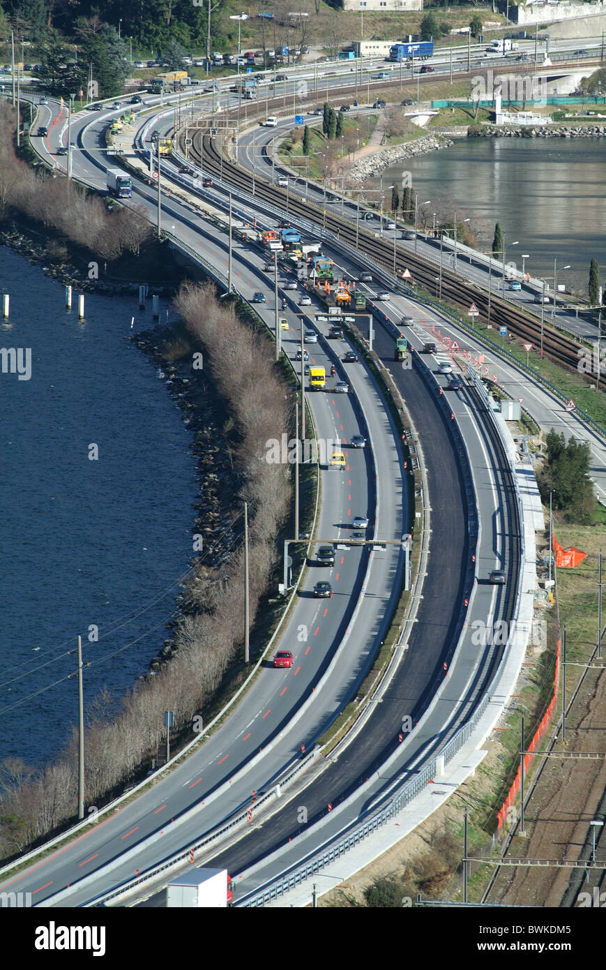 Renouvellement d'asphalte pour pavage construction de machine d'innovation Construction mécanique Construction travailleur site street tran Banque D'Images