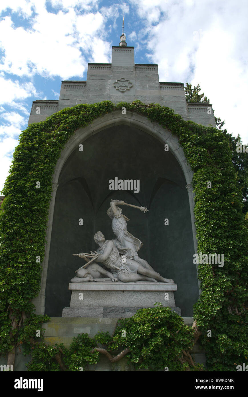 Stans monument Winkelried place du village canton Niedwalden Suisse Europe Suisse centrale Europe battl Banque D'Images