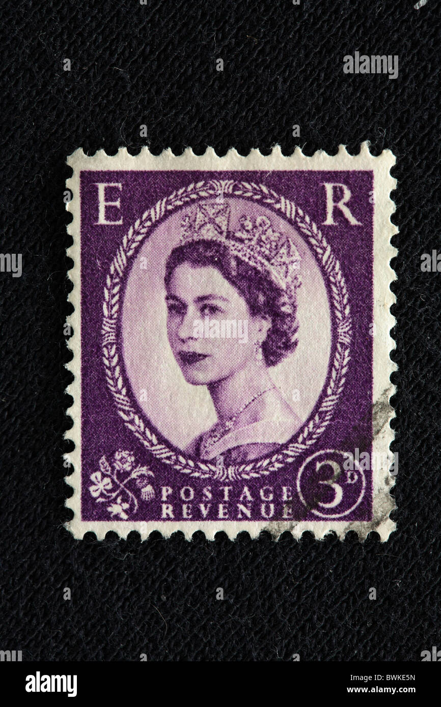 Histoire Historique timbres Angleterre la reine Elizabeth II La Grande-Bretagne Banque D'Images