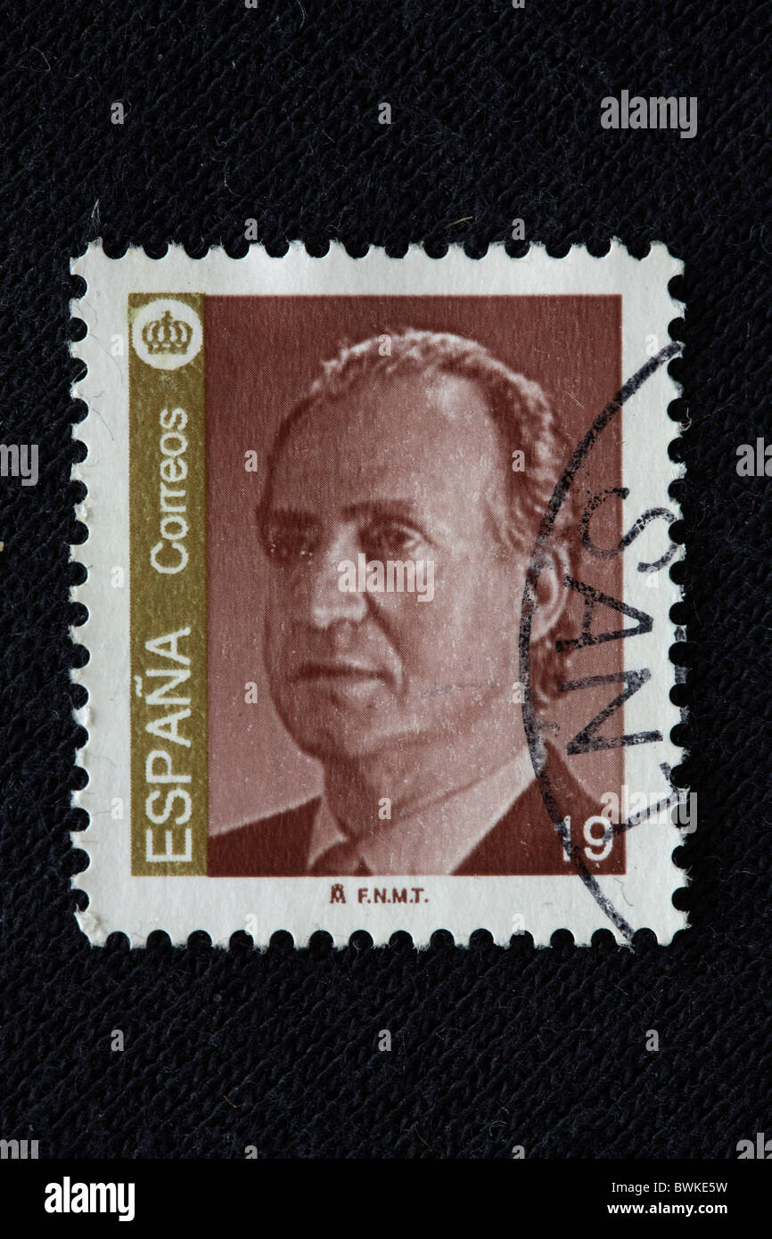 Le roi Juan Carlos I timbres Espagne Banque D'Images