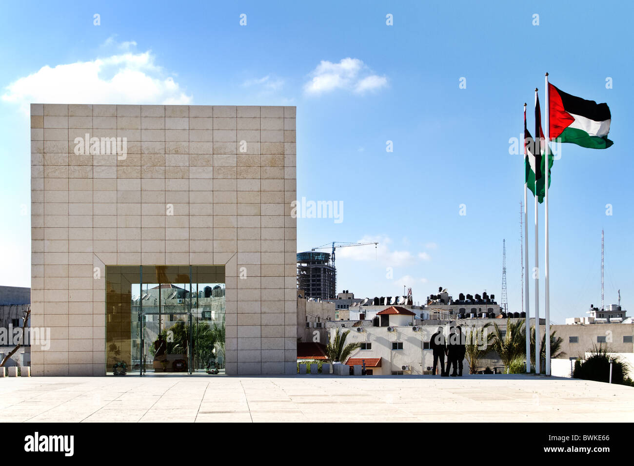 Le bâtiment abritant la tombe de Yasser Arafat à proximité de son ancien siège social uqata «' composé, à Ramallah, Cisjordanie, Palestine. Banque D'Images