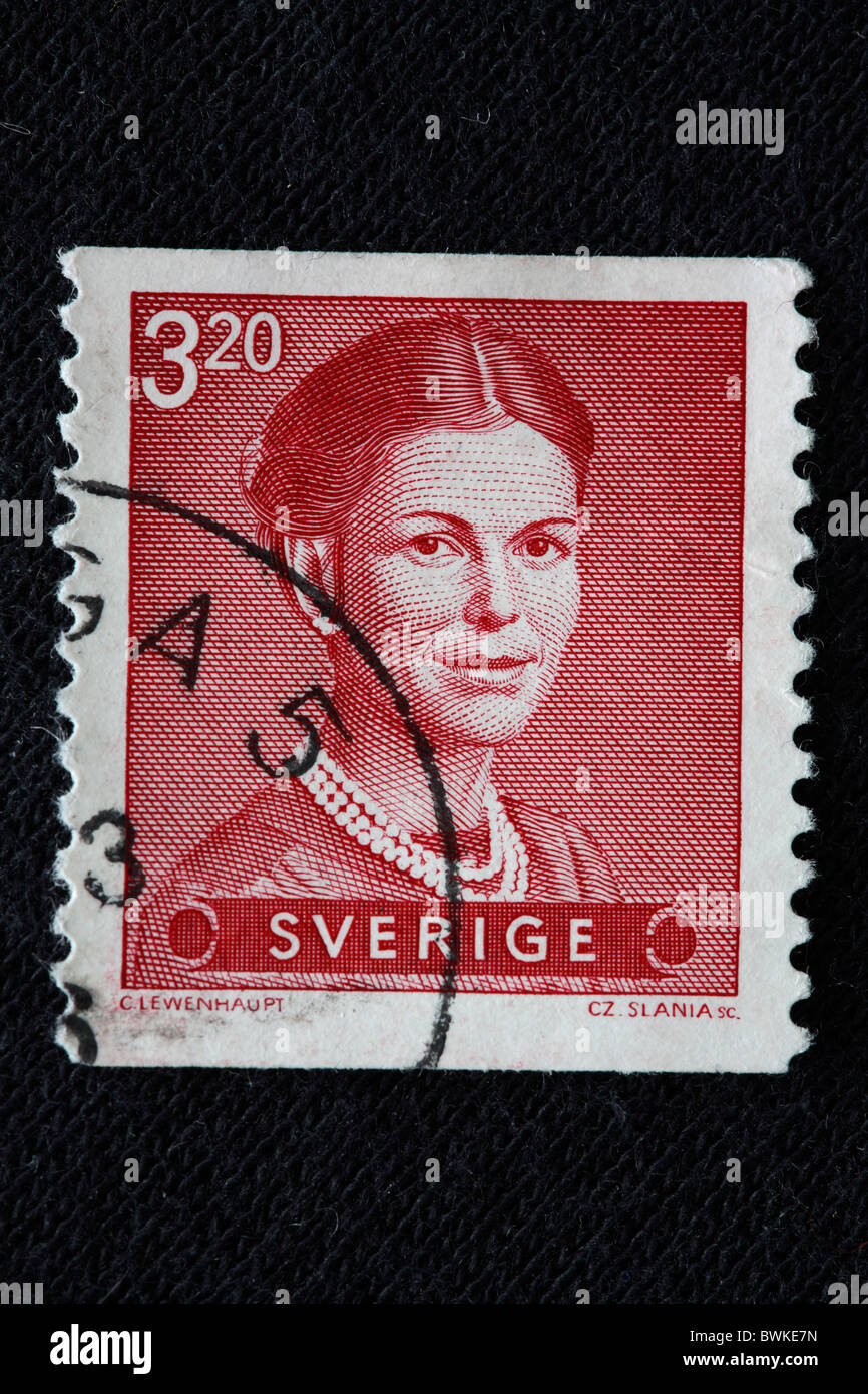 Stamp la reine Silvia de Suède von Banque D'Images