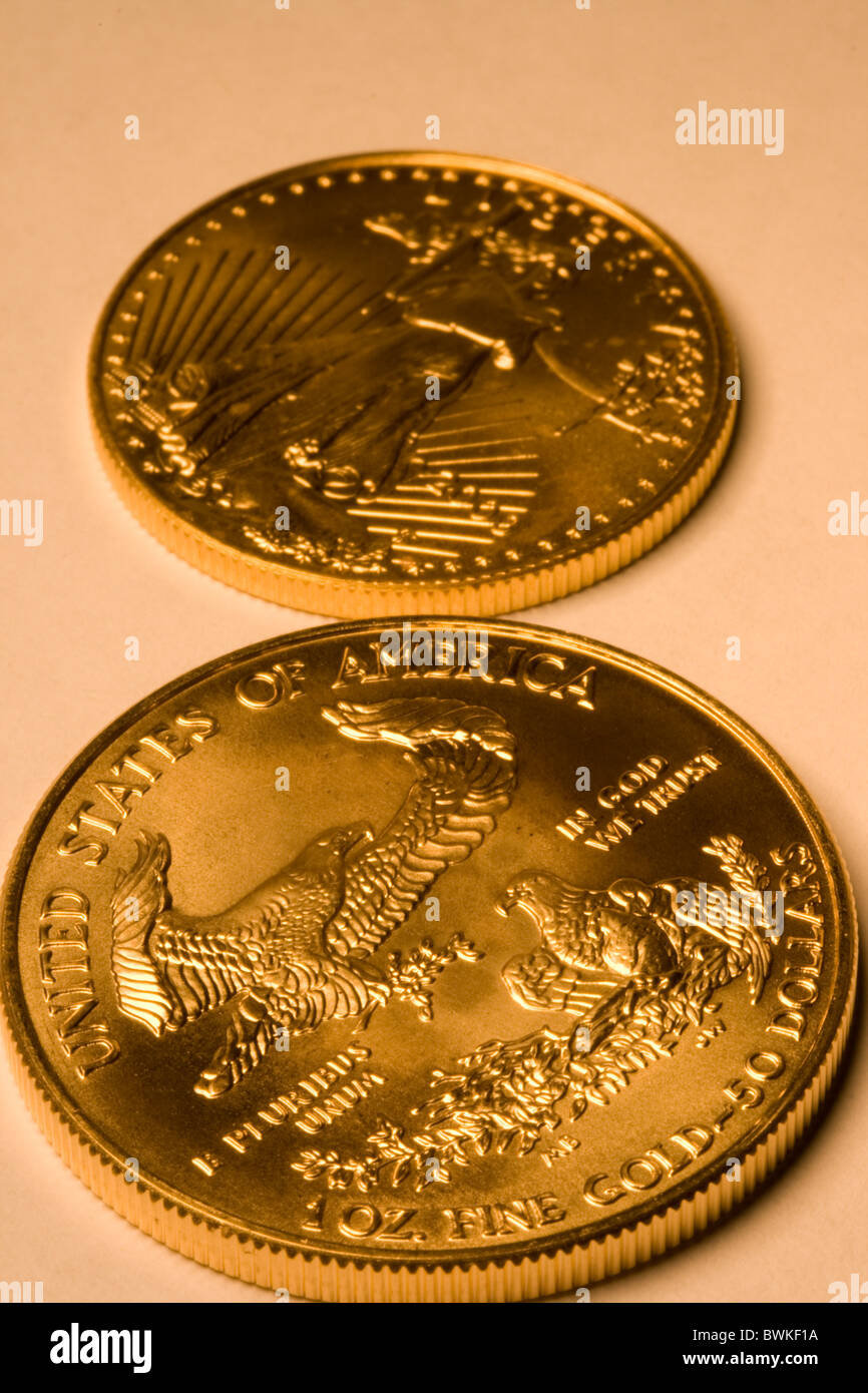 United States Bullion Coins d'Aigle d'Or Banque D'Images