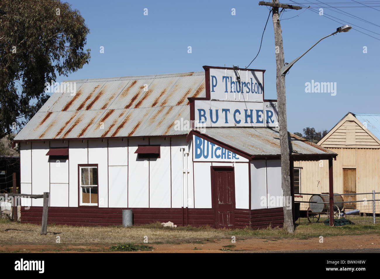 L'Australie, Nouvelle Galles du Sud, Tooraweenah Ville, ancienne boucherie locale Banque D'Images