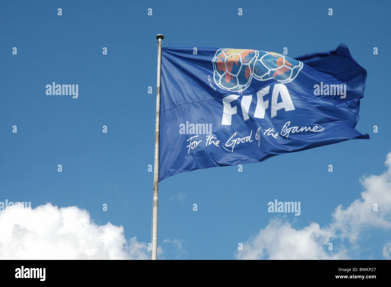 Bannière drapeau FIFA Soccer football russie bannières sky sports world football association Sonnenberg t Banque D'Images