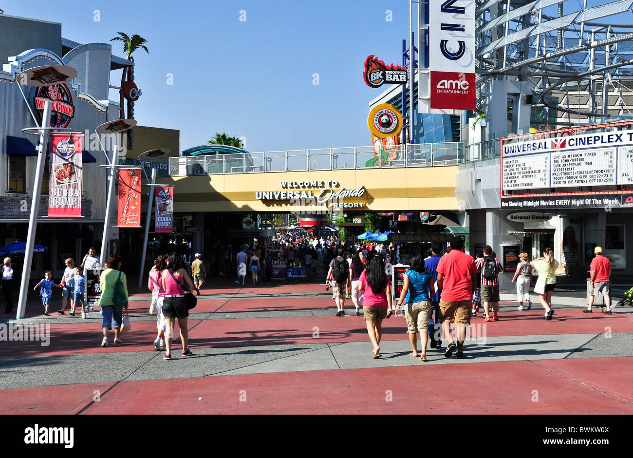 Ville à pied des Studios Universal, en Floride Banque D'Images