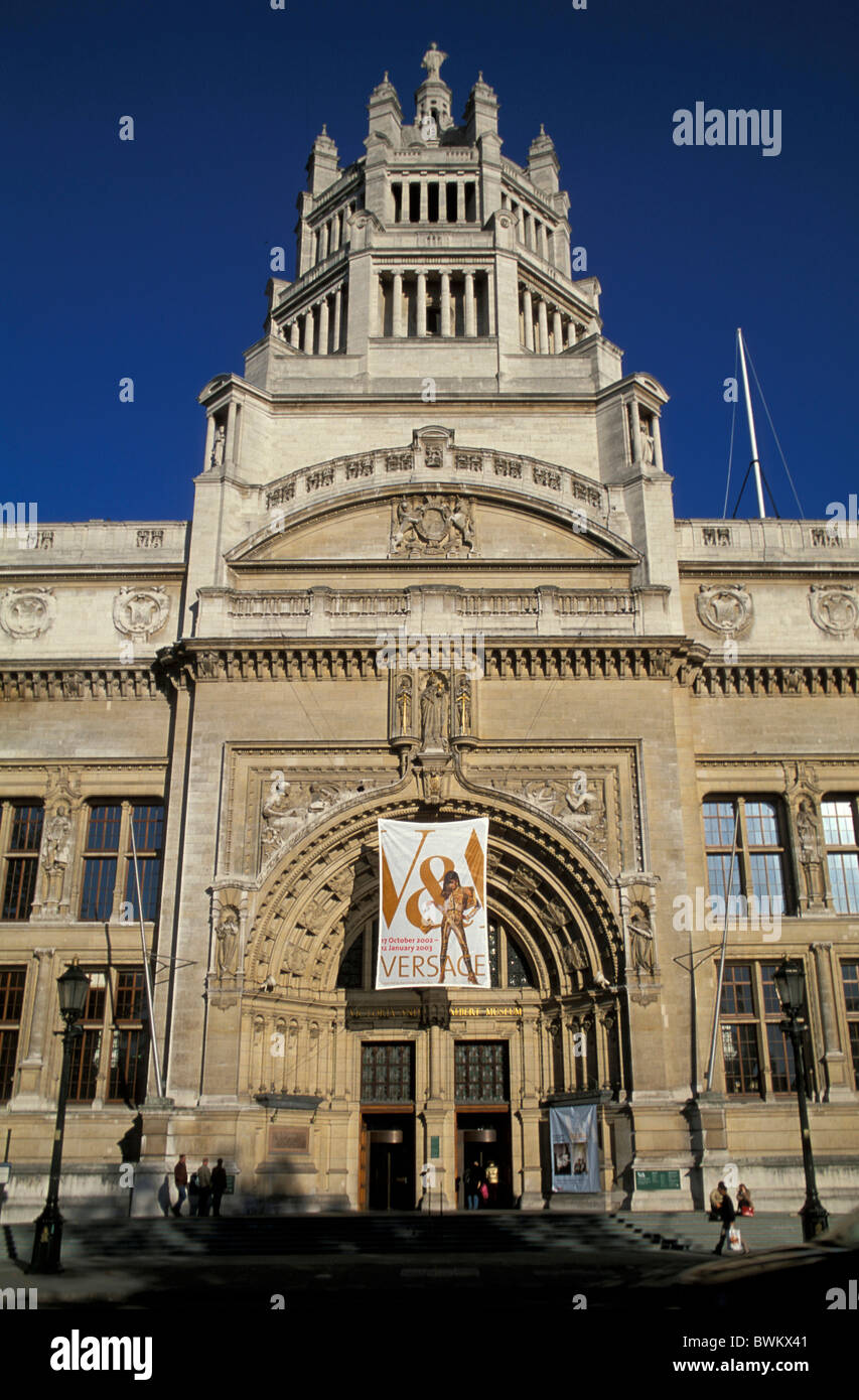 UK London Victoria Albert Museum Grande-bretagne Europe Angleterre art culture architecture bâtiment extérieur fa Banque D'Images