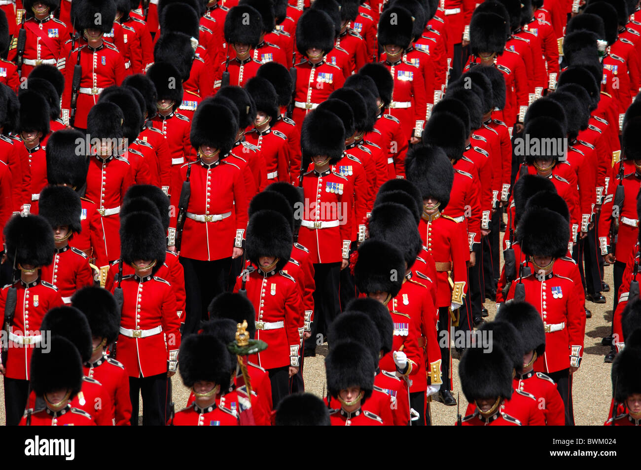 UK London Parade du Queen Elizabeth II couleur cérémonie militaire Horse Guards Parade Parade anniversaire grande Br Banque D'Images