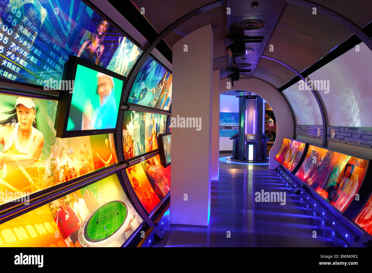 UK London Wimbledon Wimbledon Tennis Museum Grande-bretagne Europe Angleterre affichages intérieurs histoire moderne spo Banque D'Images