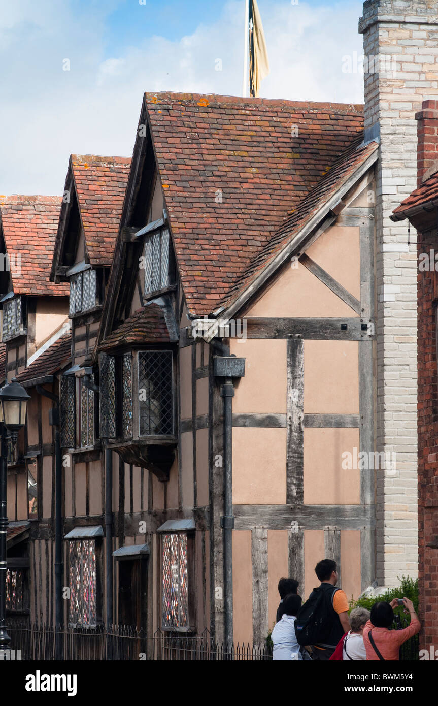 Lieu de naissance de William Shakespeare à Stratford upon Avon, Angleterre Banque D'Images