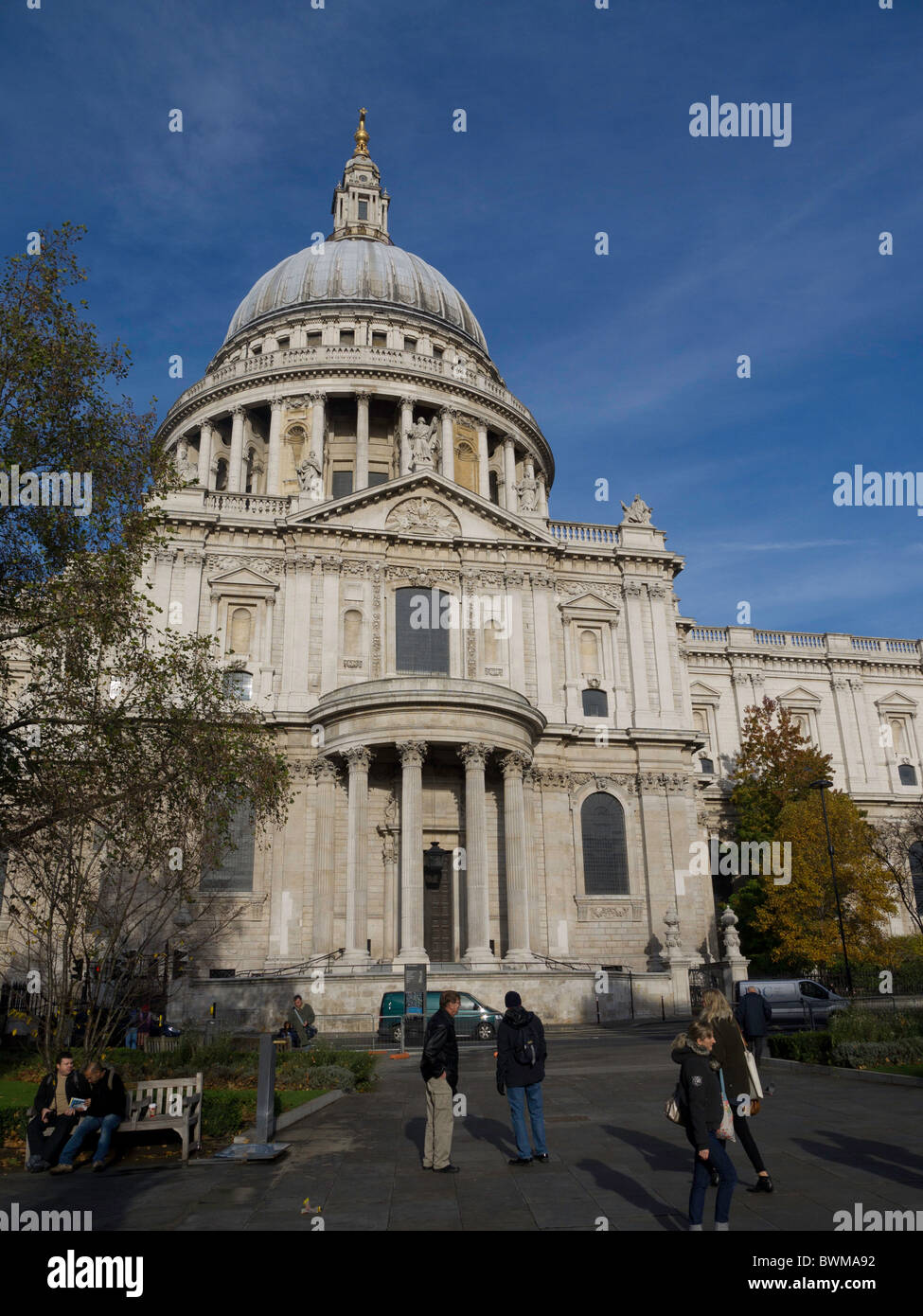 Vue de la Cathédrale St Paul de Londres, de Peter's Walk Banque D'Images