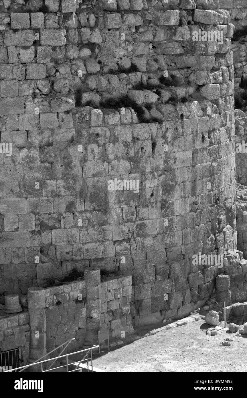 Le palais et la forteresse de montagne,supérieure Herodium,désert de Judée en Israël Banque D'Images