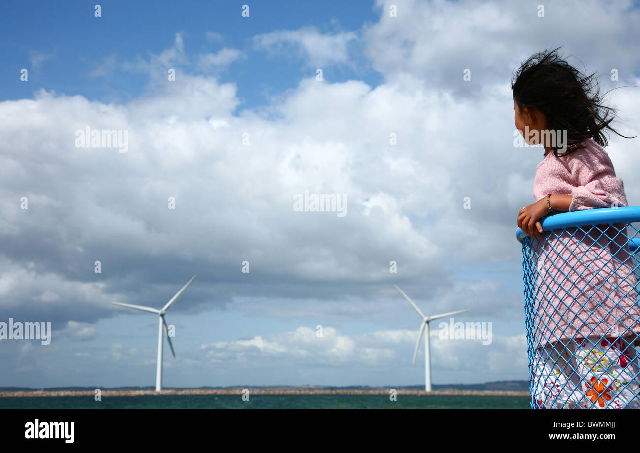 L'éolien au Danemark Banque D'Images