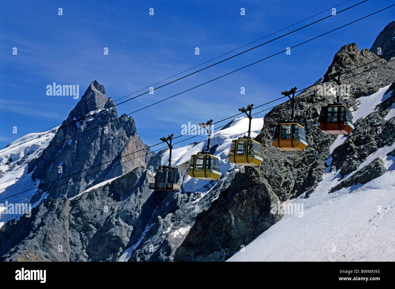 Alpes françaises - La Meije, dans le Massif des Écrins, Alpes, France. Banque D'Images