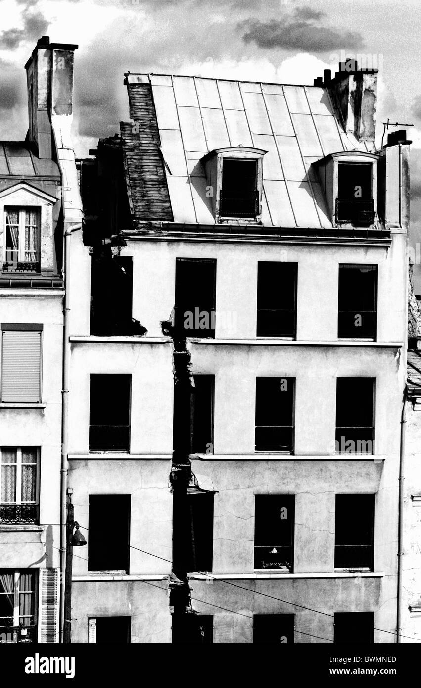 Toits de paris noir et blanc Banque de photographies et d’images à ...