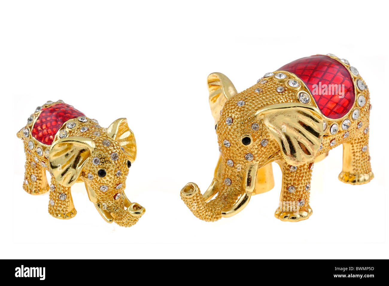 Boîte de bijoux en forme d'une miniature de l'éléphant Banque D'Images