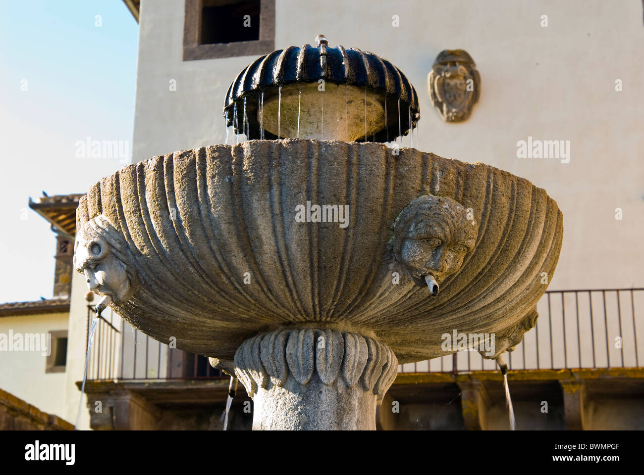 Fontaine, Tuscania, Province de Viterbe, Latium, Italie Banque D'Images